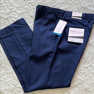 Men’s Perry Ellis Blue Dress Slim Fit Pants Classic Style